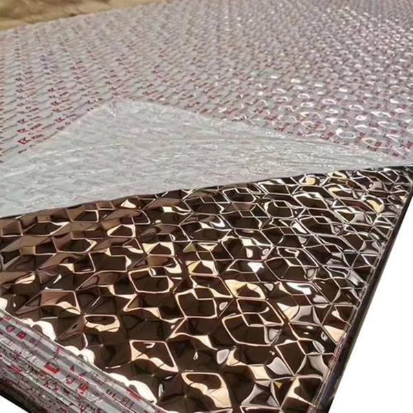 Water Ripple Gold Color 304 316 316L Stainless Steel Plate Corrugated Stainless Steel Sheet