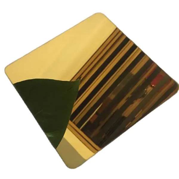 Factory Low Price 316 Gold Color Stainless Steel Sheet For Wall Panel